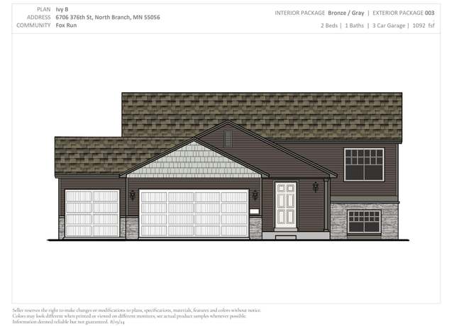 Property at 6706 376th St, North Branch, MN 55056, 2 beds, 1 bath