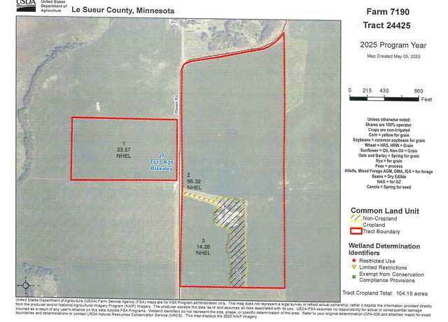 Property at XXX Raven Rd, Belle Plaine, MN 56011
