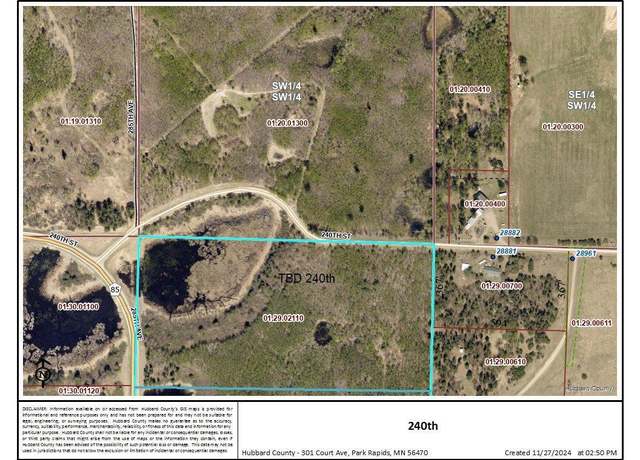 Property at TBD 240th St, Akeley, MN 56433