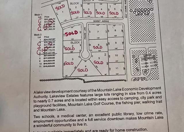 Property at Blk 2 Lot 11 Sunset Avenue-prairie Ln, Mountain Lake, MN 56159
