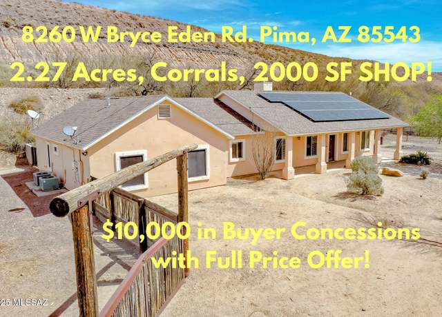 Property at 8260 Bryce-eden Rd, Pima, AZ 85543, 4 beds, 3 baths