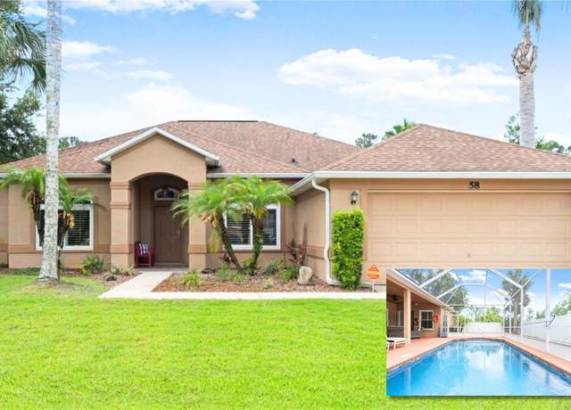 Property at 58 Slocum Path, Palm Coast, FL 32164, 3 beds, 2 baths