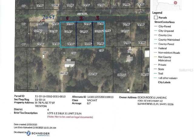 Property at 0 SE 78th Pl, Trenton, FL 32693