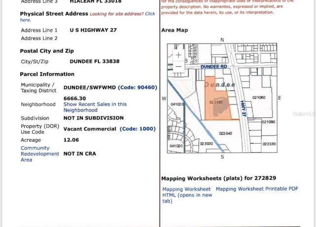 Property at US Highway 27, Dundee, FL 33838