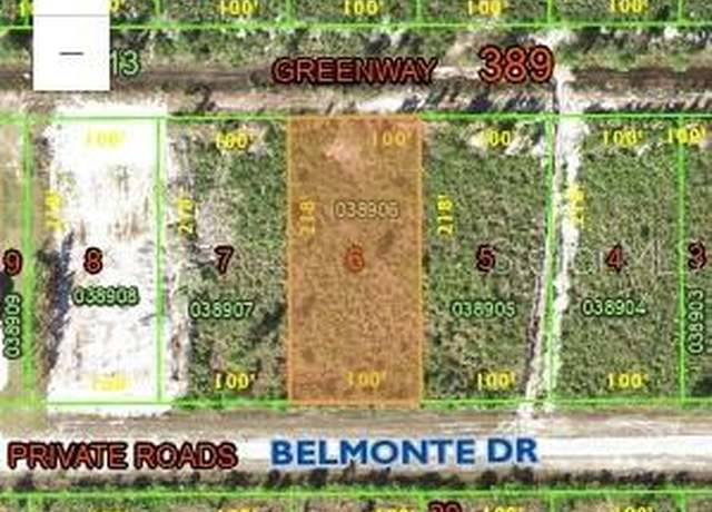 Property at 0 Belmonte, Indian Lake Estates, FL 33855