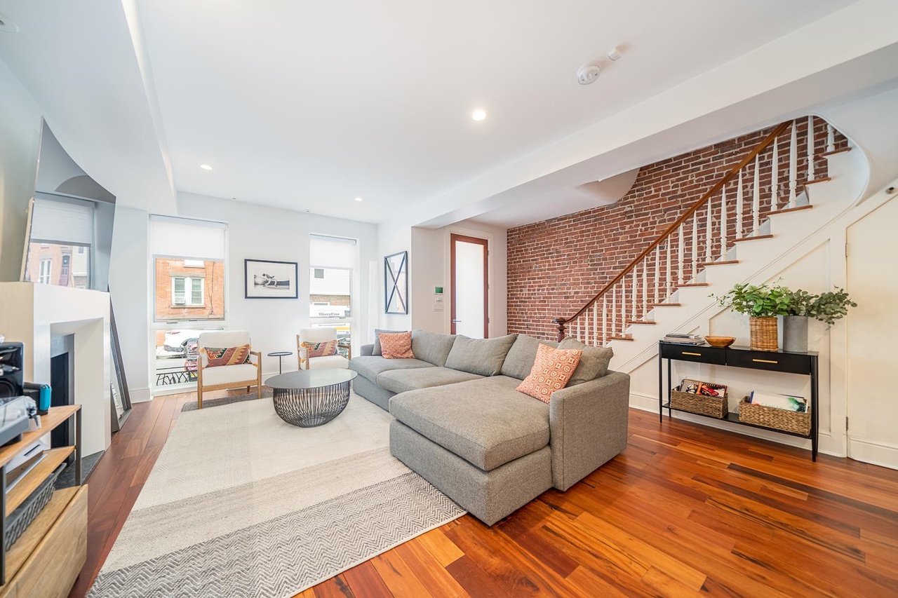 Just Listed: 5-BR Brownstone With Wet Bar, Glass Rear Walls In Hoboken