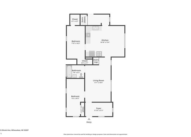 Property at 3448 S Illinois Ave, Milwaukee, WI 53207, 4 beds, 1 bath