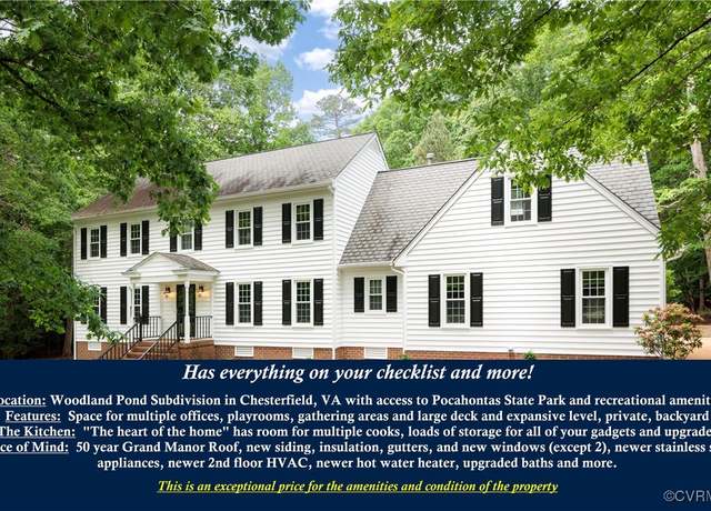 Property at 10910 Lesser Scaup Lndg, Chesterfield, VA 23838, 4 beds, 2.5 baths