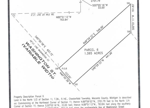 Property at 54760 Washington St Unit Parcel 6, Chesterfield Twp, MI 48047