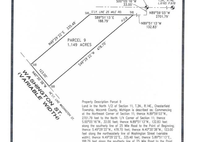 Property at 54880 Washington St Unit Parcel 9, Chesterfield Twp, MI 48047
