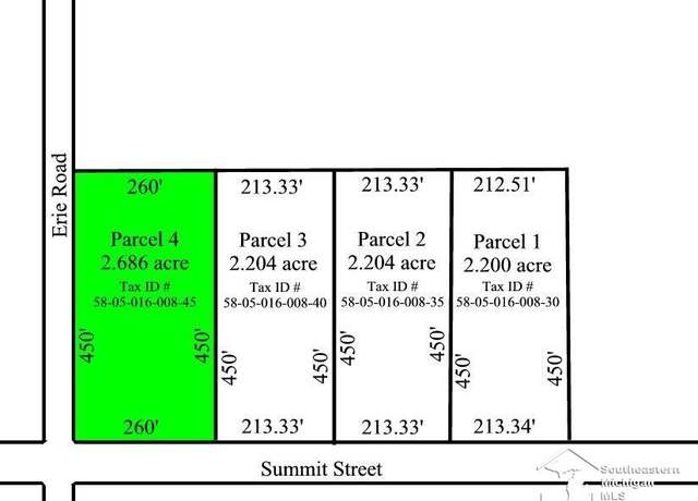 Property at 016-008-45 Summit St, Erie, MI 48133