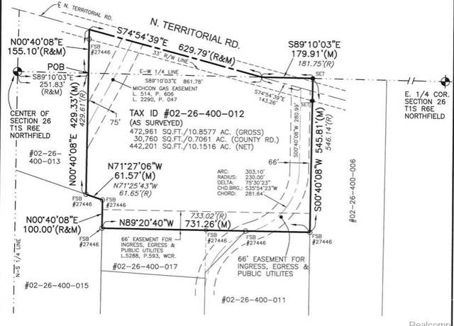 Property at 3636 N Territorial Rd E, Northfield Township, MI 48105