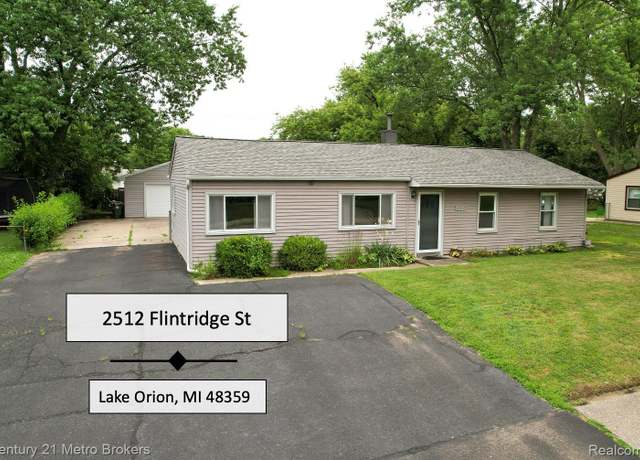 Property at 2512 Flintridge St, Lake Orion, MI 48359, 3 beds, 1 bath