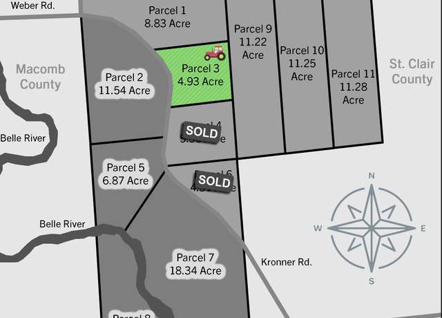Property at 00 Kroner, 4001 - 020, Parcel 3 Rd, Columbus, MI 48063