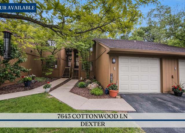 Property at 7643 Cottonwood Ln, Dexter, MI 48130, 2 beds, 2 baths