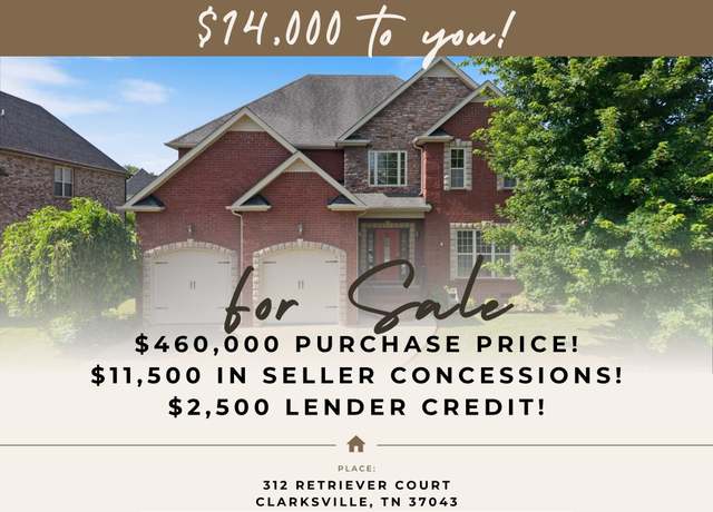Property at 312 Retriever Ct, Clarksville, TN 37043, 5 beds, 3 baths
