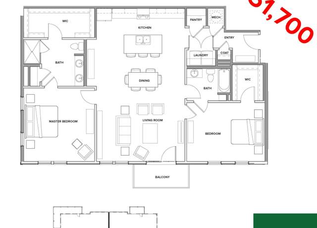 Property at 2002 Gildridge Dr #204, Nashville, TN 37221, 2 beds, 2 baths