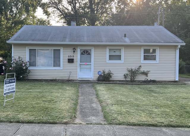 Property at 5312 N Kercheval Dr, Indianapolis, IN 46226, 2 beds, 1 bath