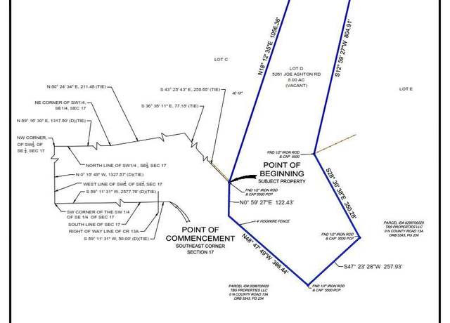 Property at 5261 LOT D Oscar Ashton Rd, St. Augustine, FL 32092