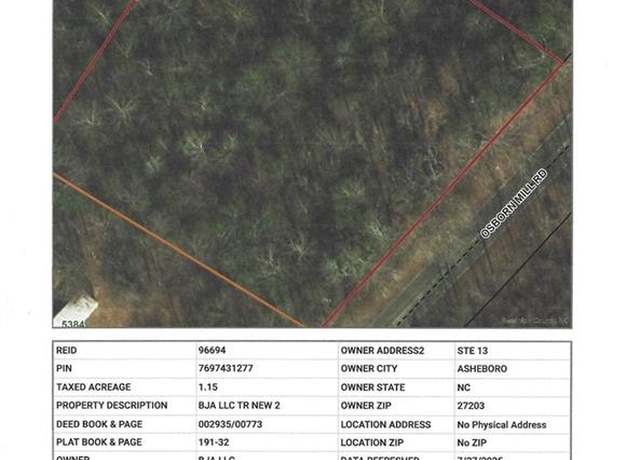 Property at 02 Osborn Mill Rd, Seagrove, NC 27341