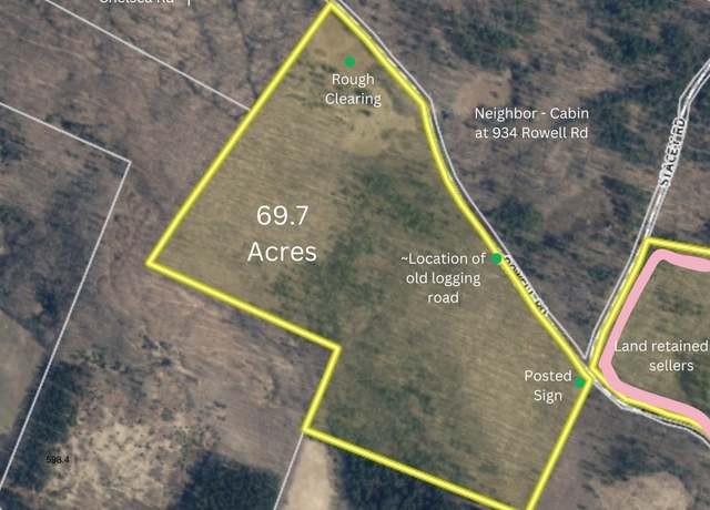 Property at 0 Rowell Rd, Vershire, VT 05079