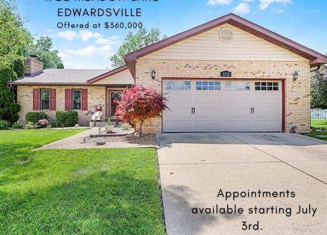 Property at 1722 Meadow Ln, Edwardsville, IL 62025, 3 beds, 3 baths