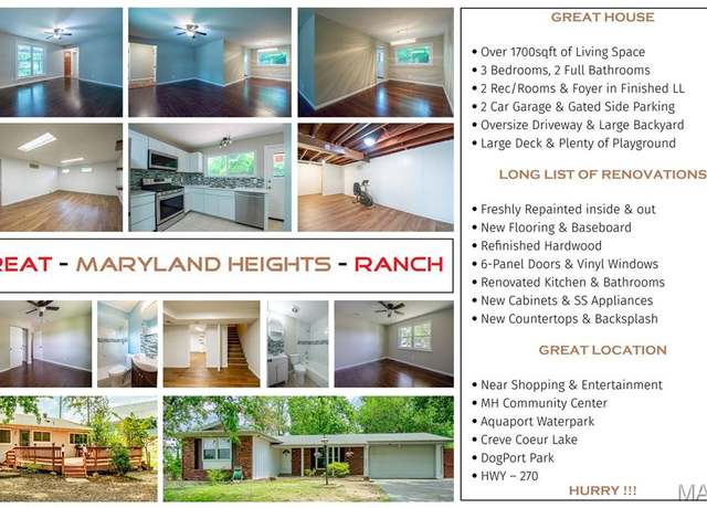 Property at 2294 Westglen Park Dr, Maryland Heights, MO 63043, 3 beds, 2 baths