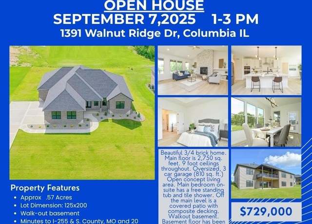 Property at 1391 Walnut Ridge Dr, Columbia, IL 62236, 4 beds, 3 baths