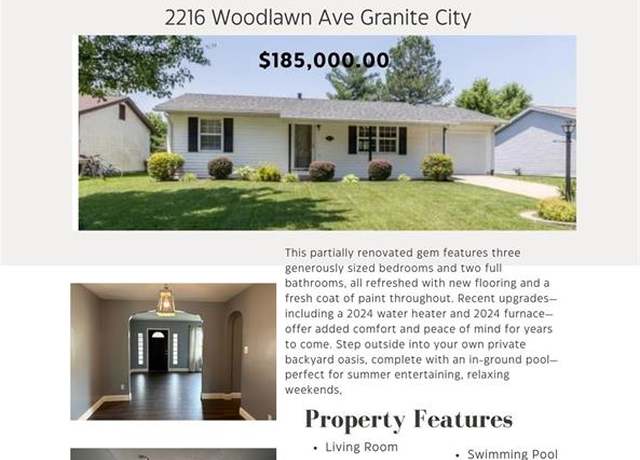 Property at 2216 Woodlawn Ave, Granite City, IL 62040, 3 beds, 2 baths