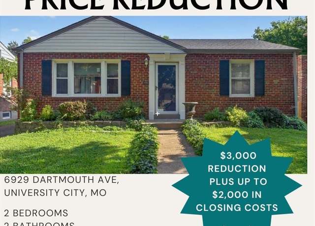 Property at 6929 Dartmouth Ave, University City, MO 63130, 2 beds, 2 baths