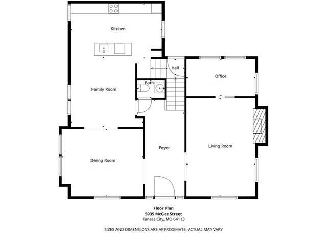 Property at 5935 Mcgee St, Kansas City, MO 64113, 4 beds, 2.5 baths
