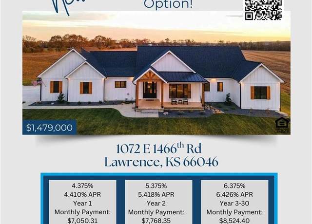 Property at 1072 E 1466 Rd, Lawrence, KS 66046, 4 beds, 3.5 baths