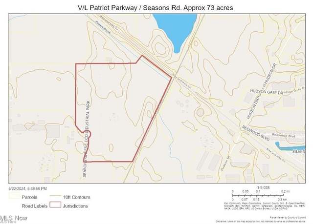 Property at V/L 1 (Approx. 73.19) Patriot Pkwy, Hudson, OH 44236
