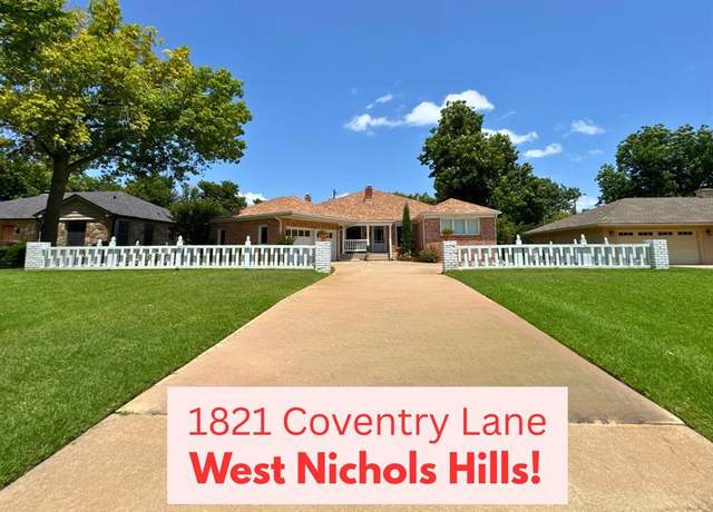 Property at 1821 Coventry Ln, Nichols Hills, OK 73120, 3 beds, 2.5 baths