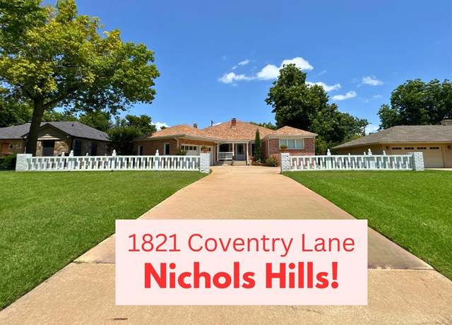 Property at 1821 Coventry Ln, Nichols Hills, OK 73120, 3 beds, 2.5 baths