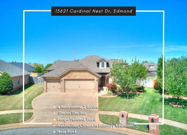 Property at 15621 Cardinal Nest Dr, Edmond, OK 73013, 4 beds, 2 baths