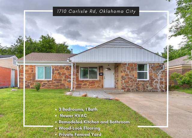 Property at 1710 Carlisle Rd, Oklahoma City, OK 73120, 3 beds, 1 bath