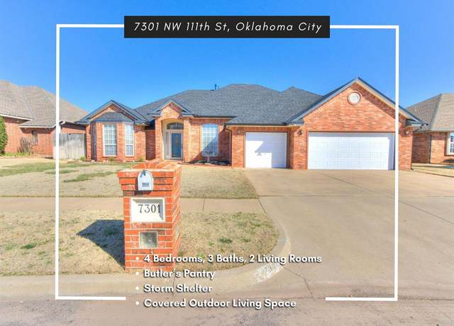 Property at 7301 NW 111th St, Oklahoma City, OK 73162, 4 beds, 3 baths