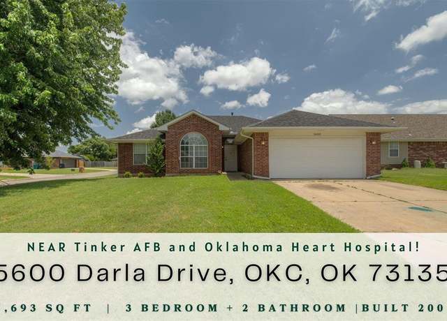 Property at 5600 Darla Dr, Oklahoma City, OK 73135, 3 beds, 2 baths