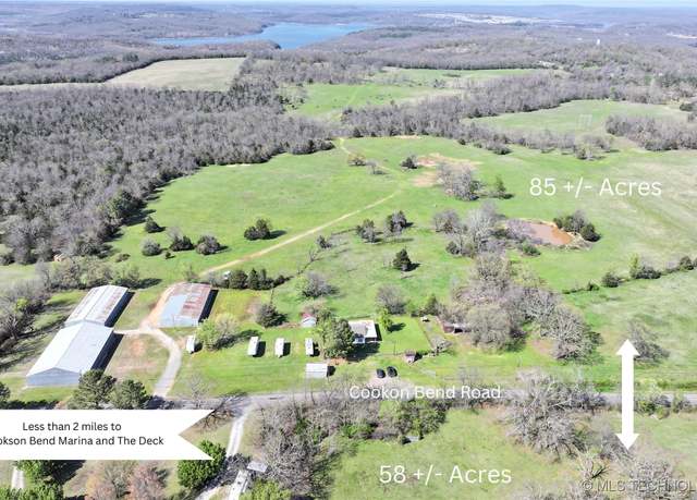 Property at 21366 W Cookson Bend Rd, Cookson, OK 74427, 3 beds, 1 bath