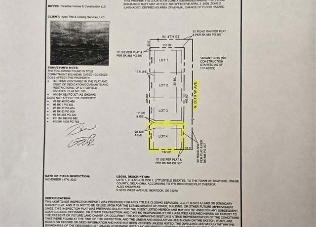 Property at 4 N 50th WestAvenue, Skiatook, OK 74070