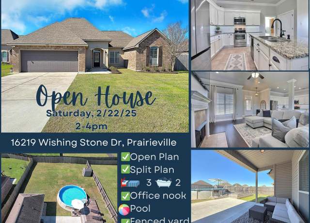 Property at 16219 Wishing Stone Dr, Prairieville, LA 70769, 3 beds, 2 baths