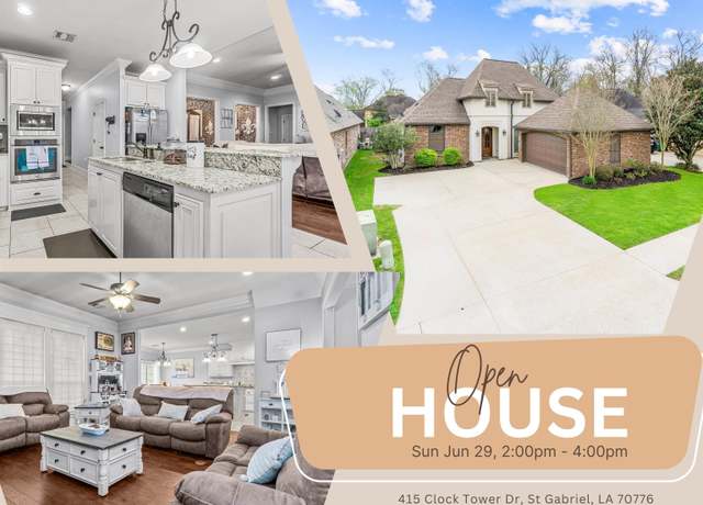 Property at 415 Clock Tower Dr, St Gabriel, LA 70776, 3 beds, 2.5 baths