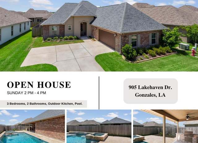 Property at 905 Lakehaven Dr, Gonzales, LA 70737, 3 beds, 2 baths