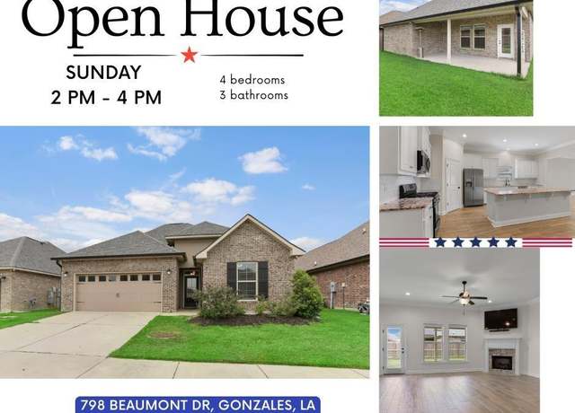Property at 798 Beaumont Dr, Gonzales, LA 70737, 4 beds, 3 baths
