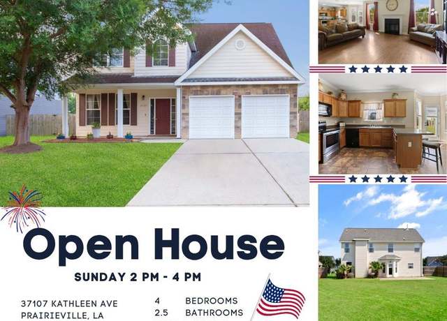 Property at 37107 Kathleen Ave, Prairieville, LA 70769, 4 beds, 2.5 baths