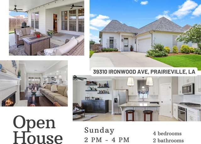 Property at 39310 Ironwood Ave, Prairieville, LA 70769, 4 beds, 2 baths