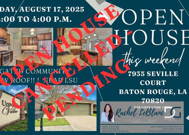 Property at 7935 Seville Ct, Baton Rouge, LA 70820, 3 beds, 2 baths