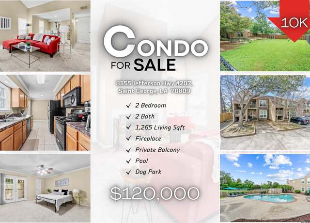 Property at 8155 Jefferson Hwy #207, Saint George, LA 70809, 2 beds, 2 baths