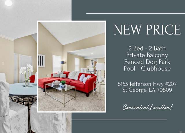 Property at 8155 Jefferson Hwy #207, Saint George, LA 70809, 2 beds, 2 baths